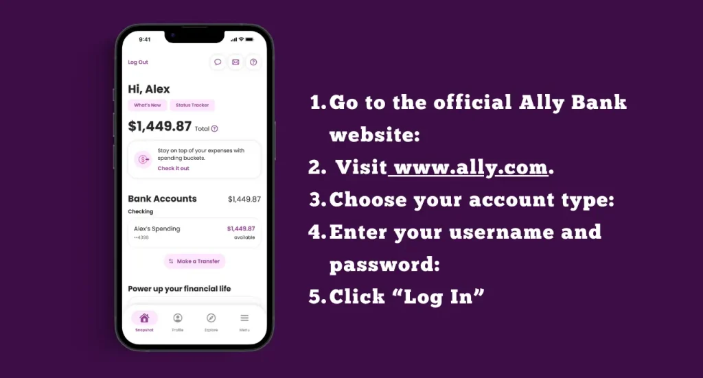 How to login Ally Bank